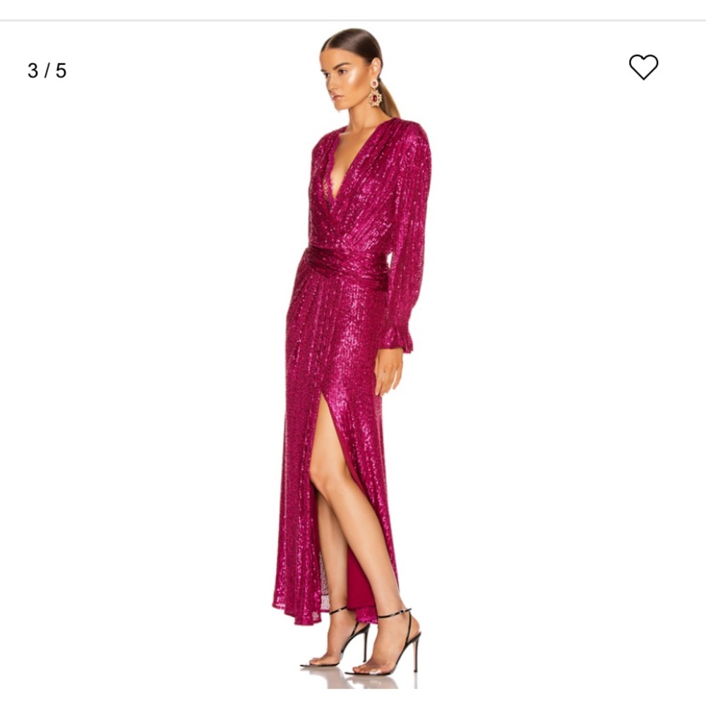 Jonathan Simkhai Sequin Draped Front Gown Dress - image 5